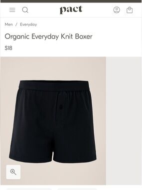 Pact Men's Organic Knit Boxer - Black